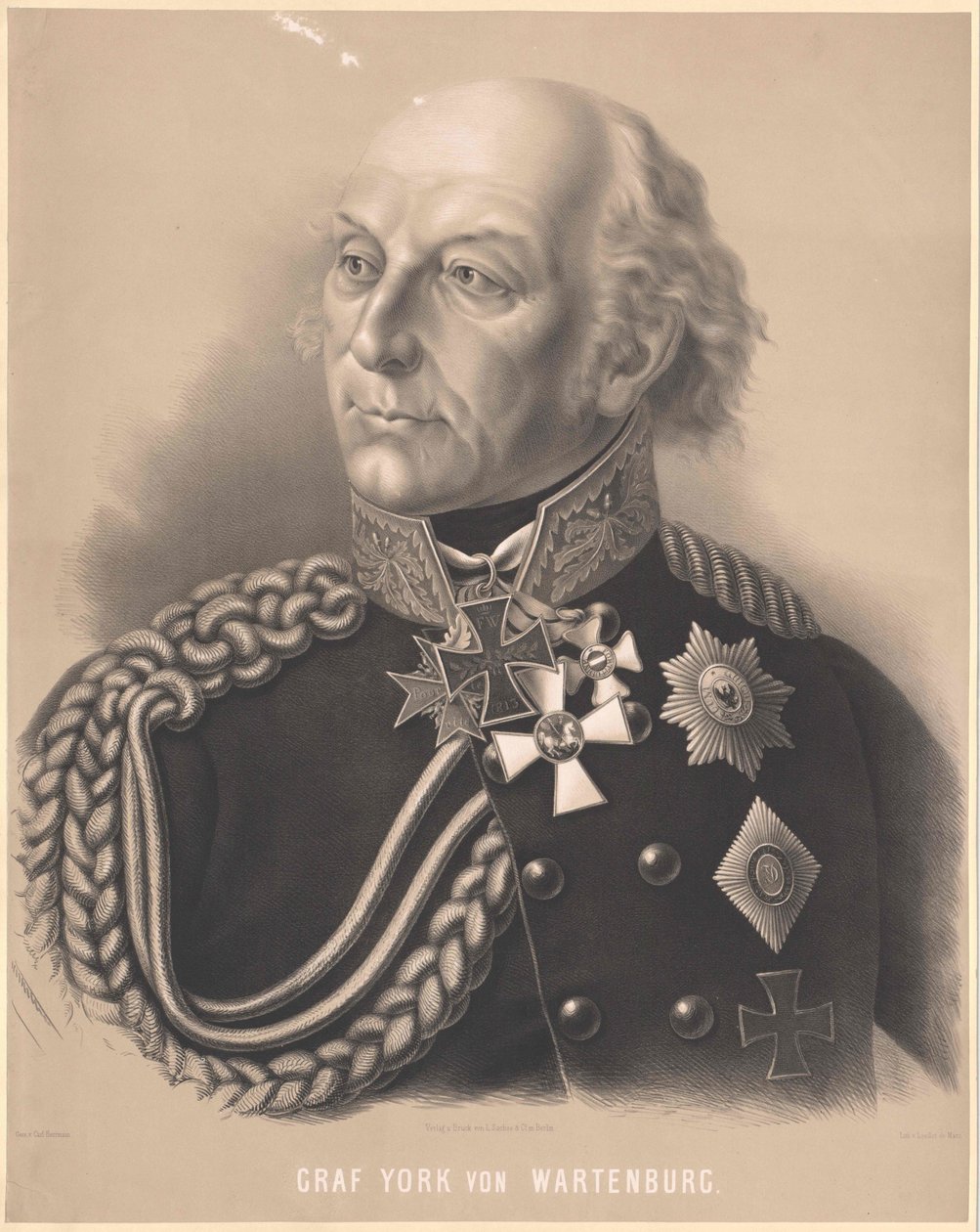Ludwig hrabia Yorck von Wartenburg (druk) autorstwa Artist Unknown