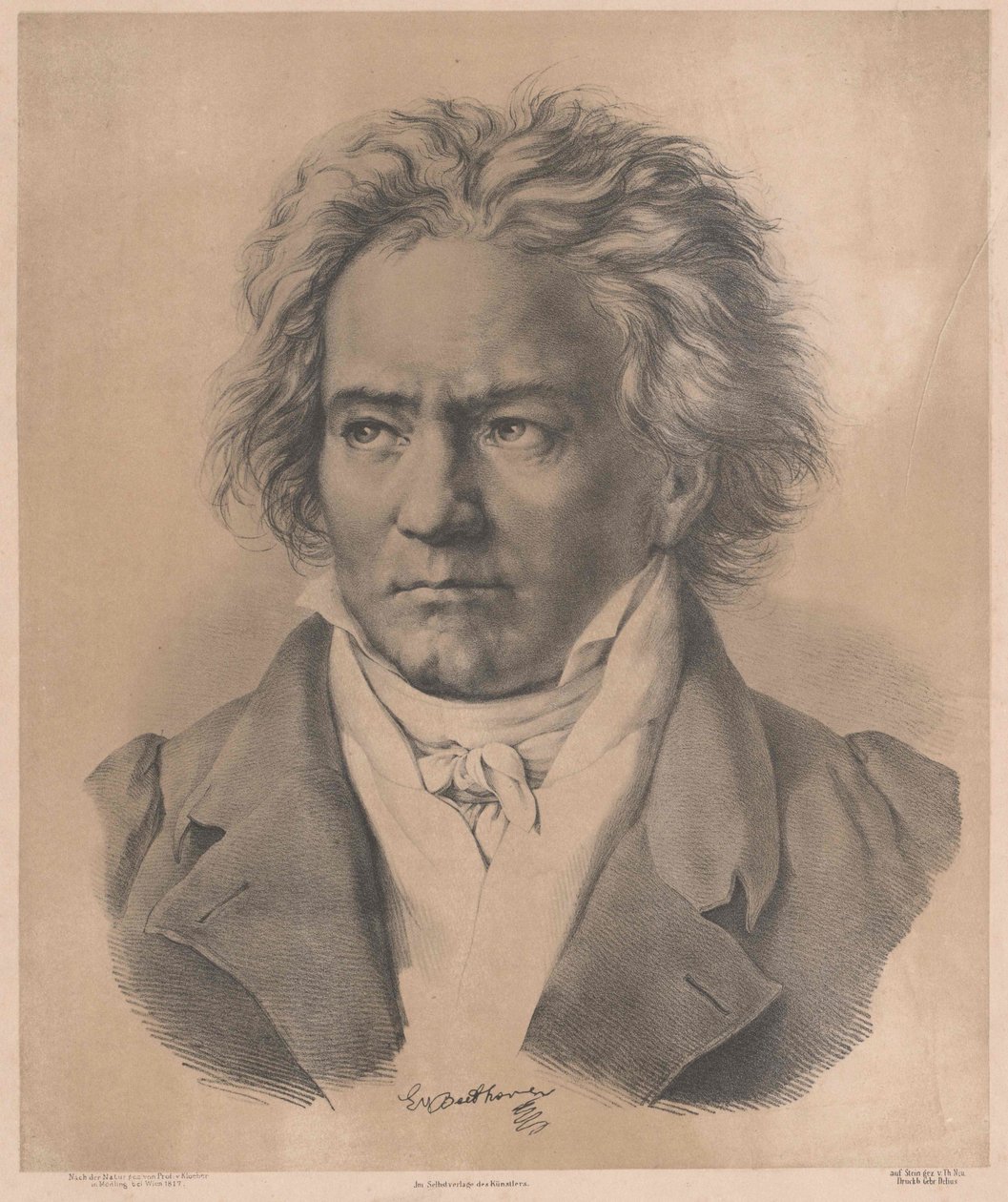 Ludwig van Beethoven (druk) autorstwa Artist Unknown