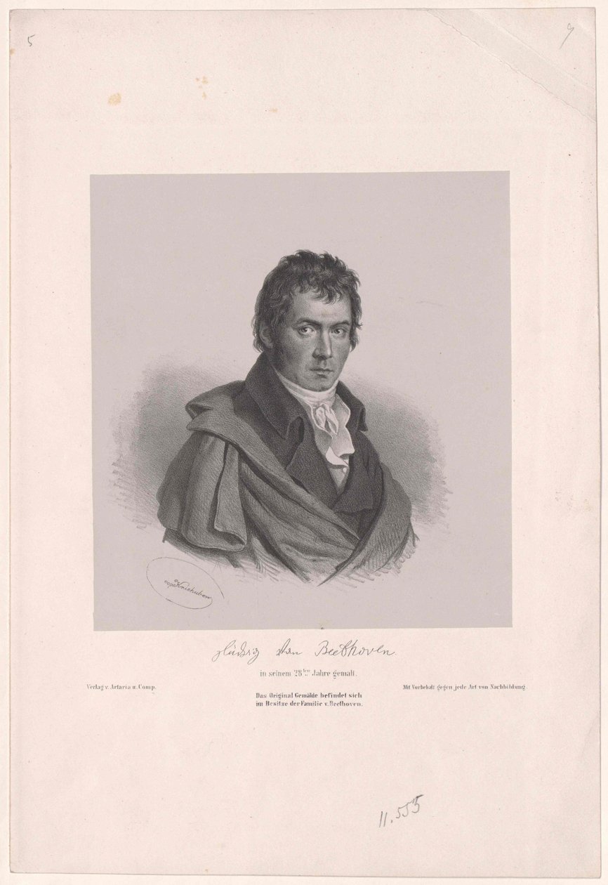 Ludwig van Beethoven autorstwa Artist Unknown