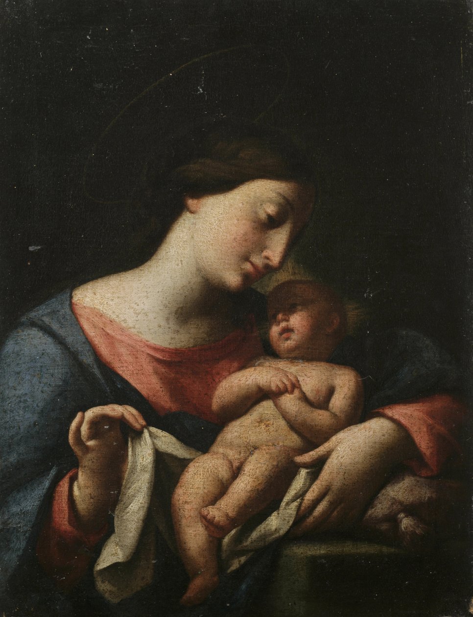 Madonna z Dzieciątkiem (olej na płótnie) autorstwa Artist Unknown