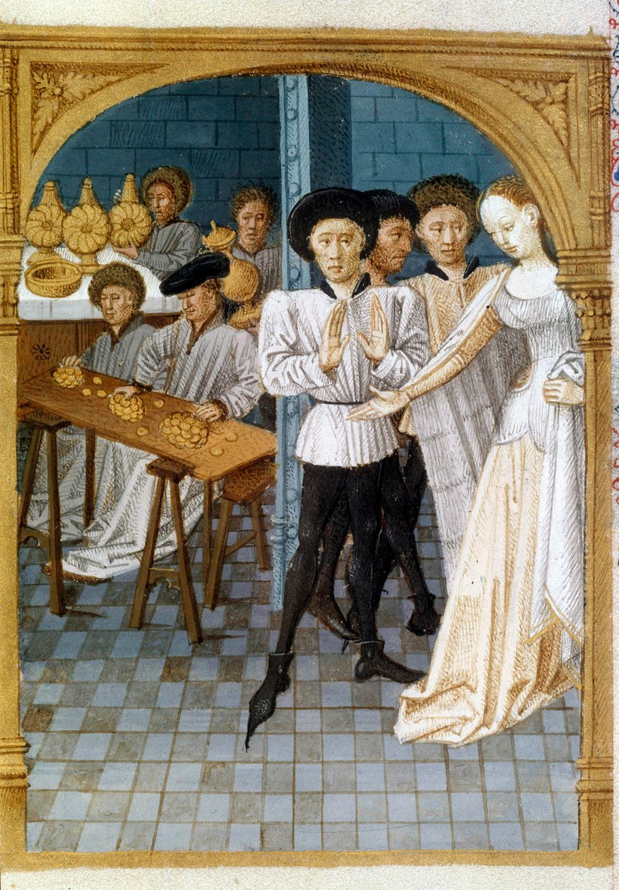 Menedżer i skąpiec: mężczyzna odmawia dawania pieniędzy (miniatura) autorstwa Artist Unknown