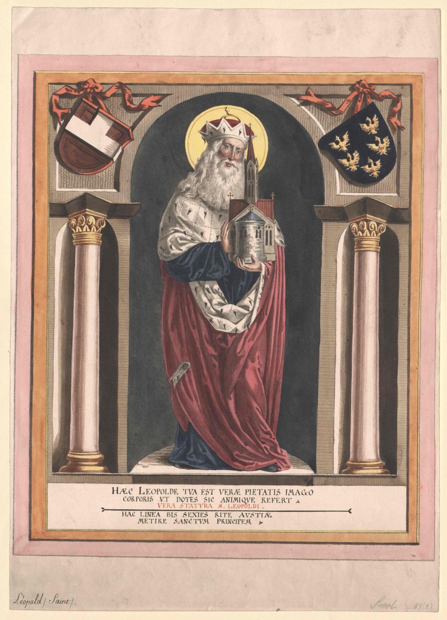 Margrabia Austrii święty Leopold III autorstwa Artist Unknown