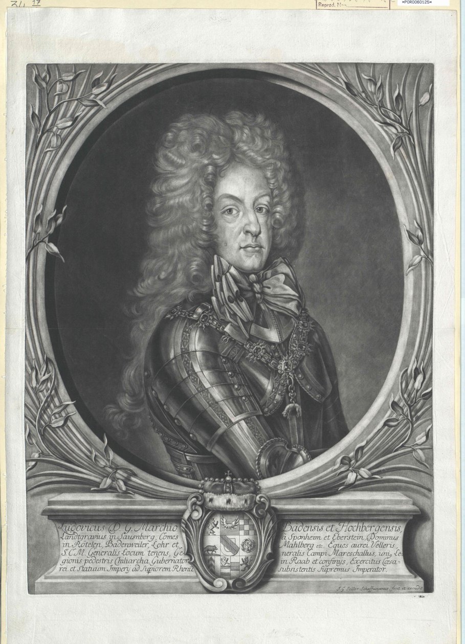 Margrabia Baden-Baden Ludwig Wilhelm autorstwa Artist Unknown