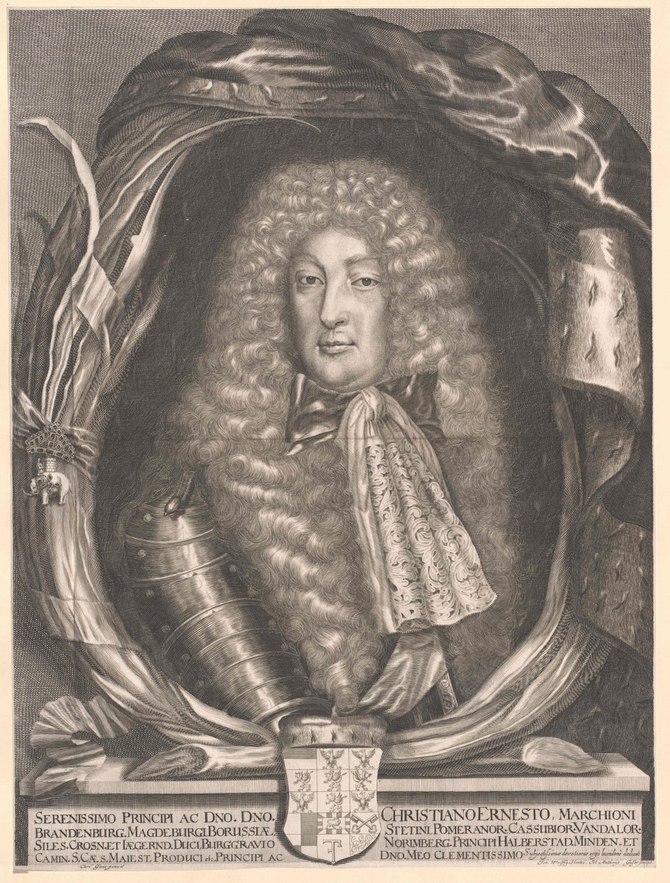 Margrabia Brandenburgii-Bayreuth Christian Ernst (druk) autorstwa Artist Unknown