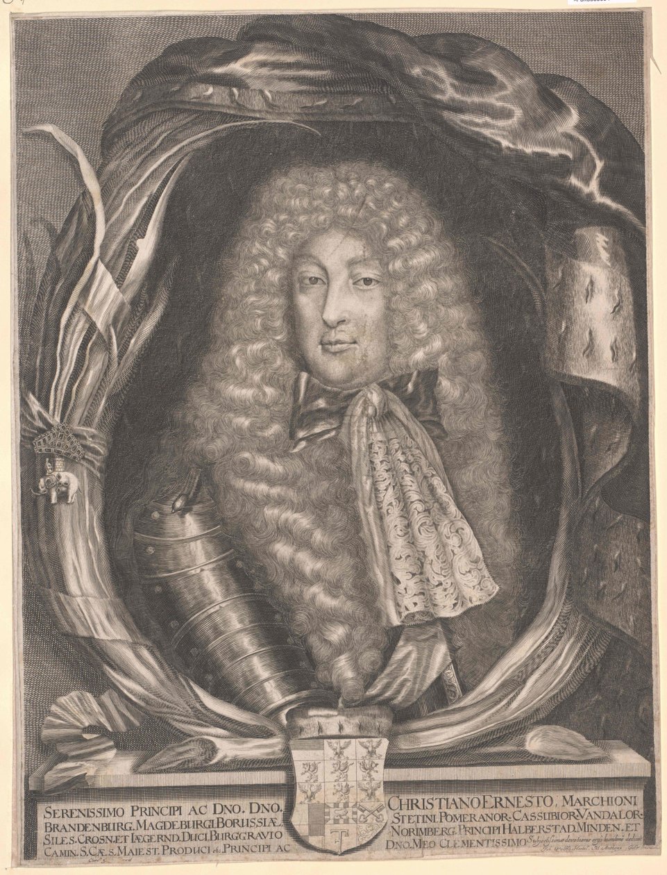 Margrabia Brandenburgii-Bayreuth Christian Ernst (druk) autorstwa Artist Unknown
