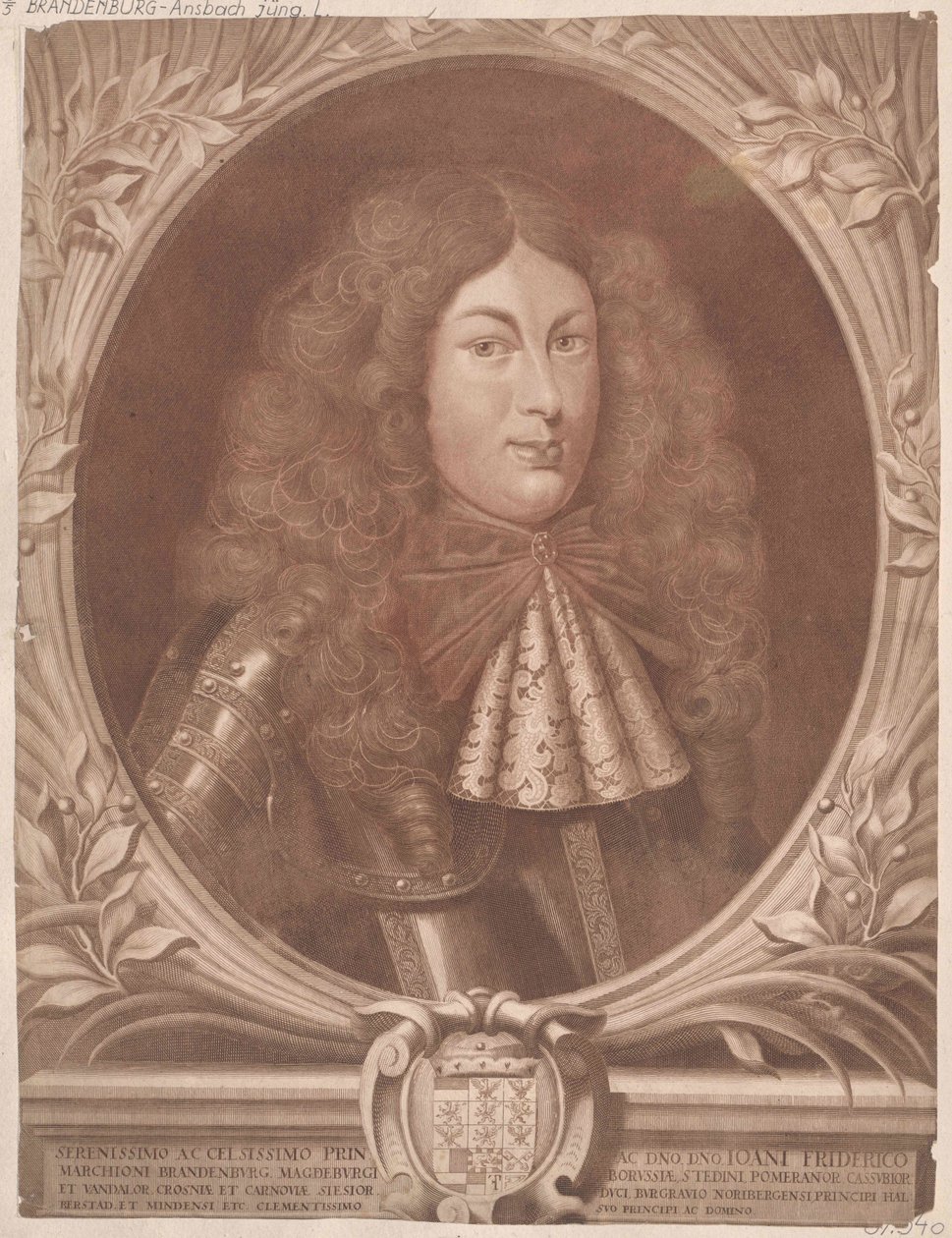 Margrabia Brandenburgii-Ansbach Johann Friedrich (druk) autorstwa Artist Unknown