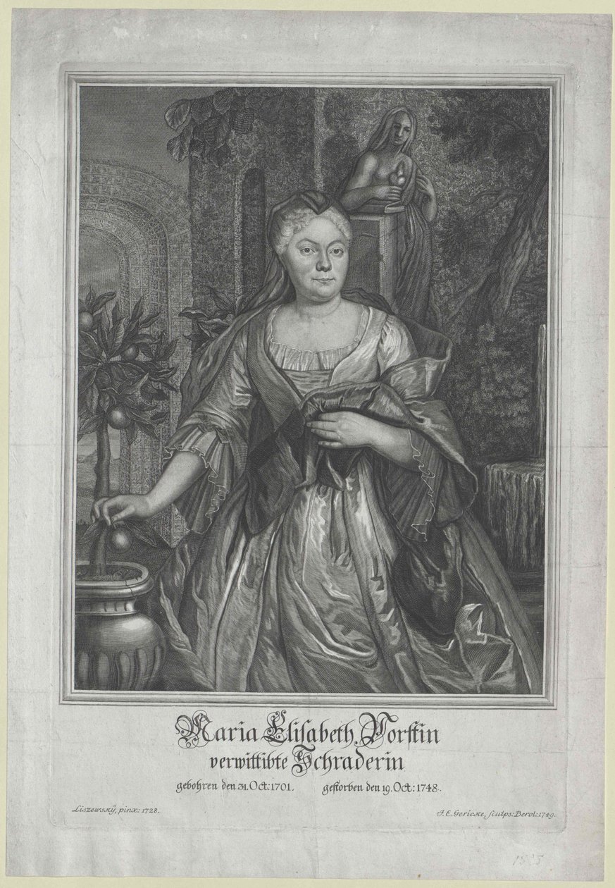 Maria Elisabeth Vorst autorstwa Artist Unknown