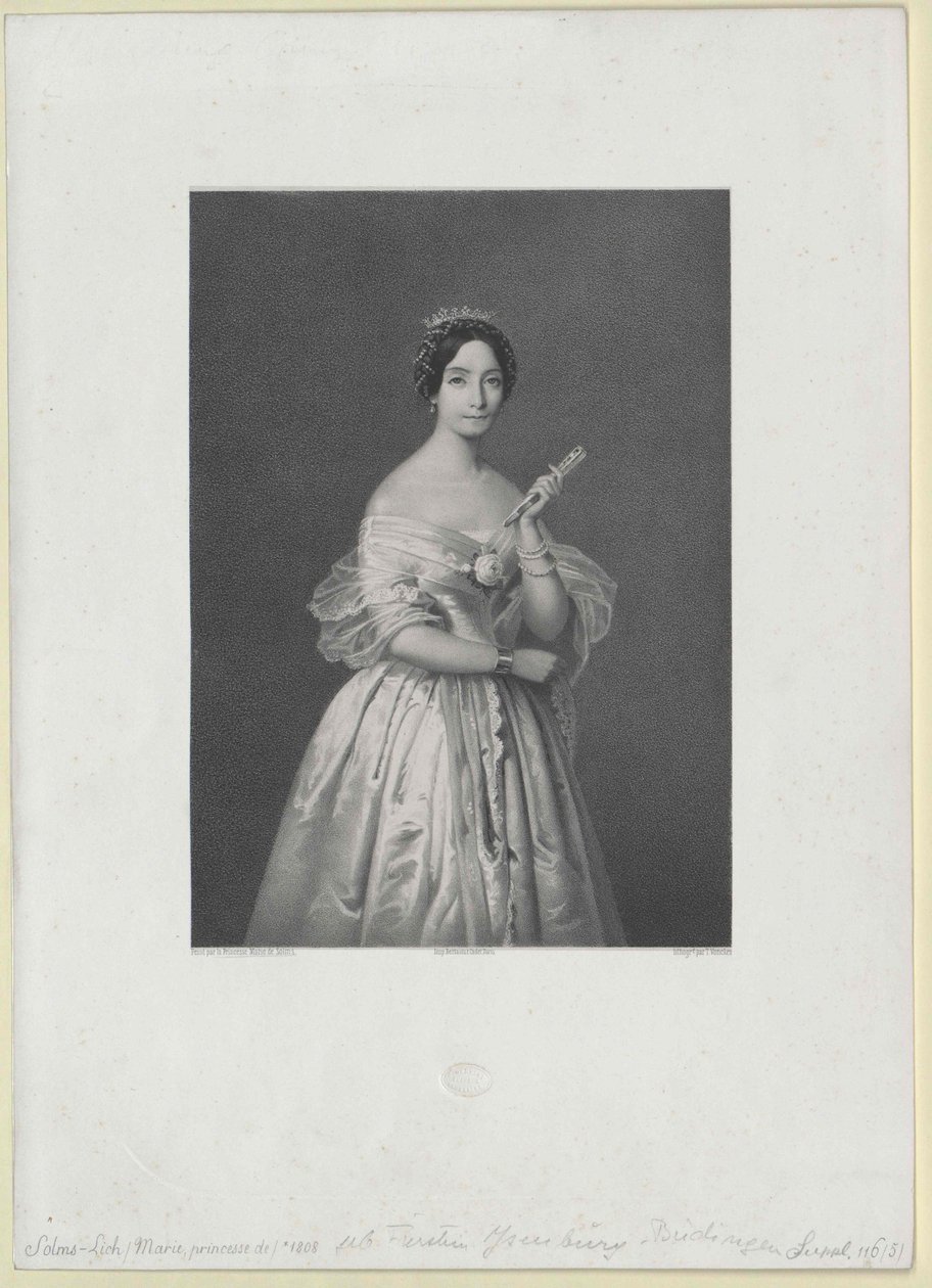 Maria księżniczka Ysenburg i Buedingen autorstwa Artist Unknown