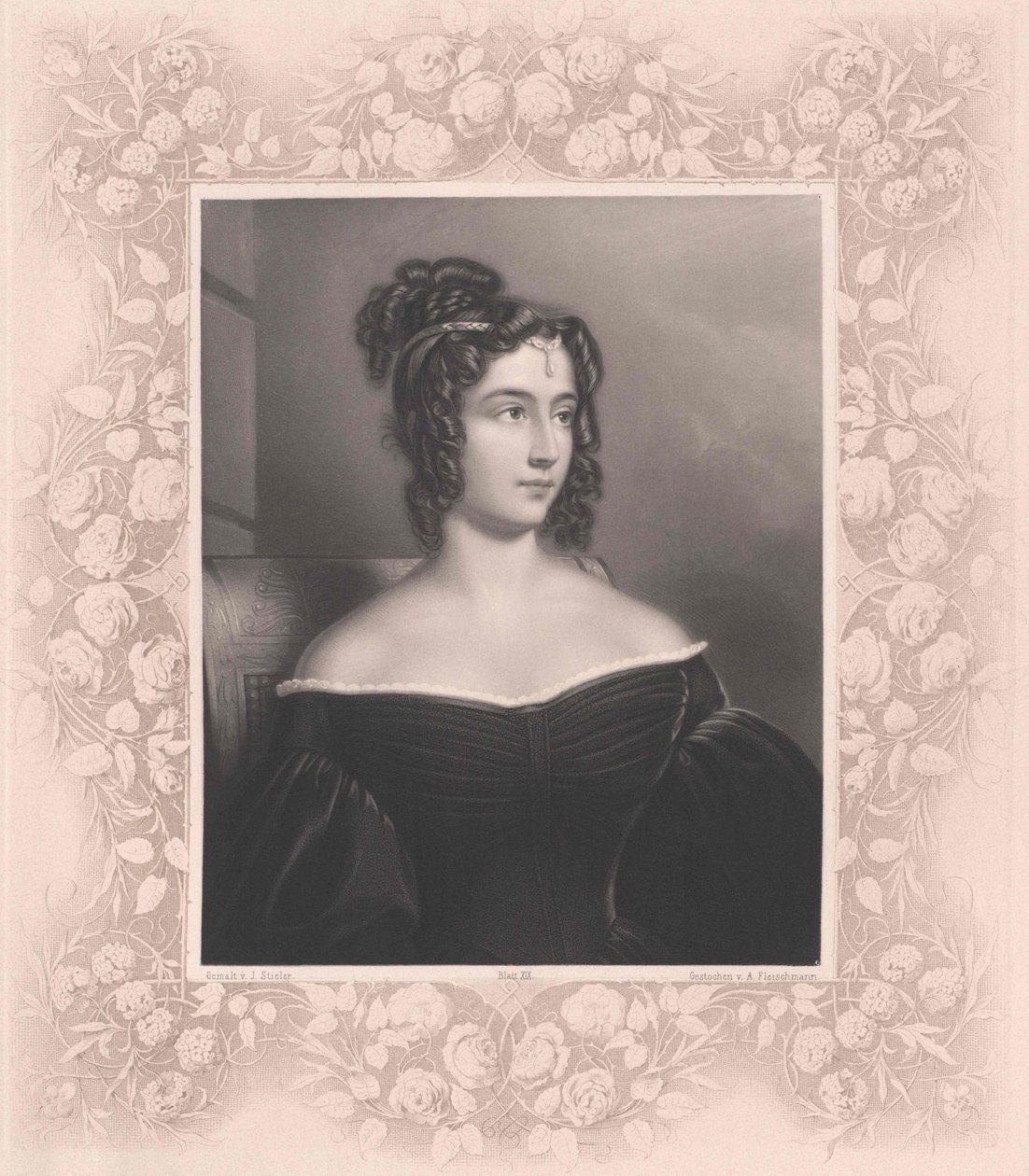 Marianna hrabina Bacinetti von Sciafenberg (druk) autorstwa Artist Unknown
