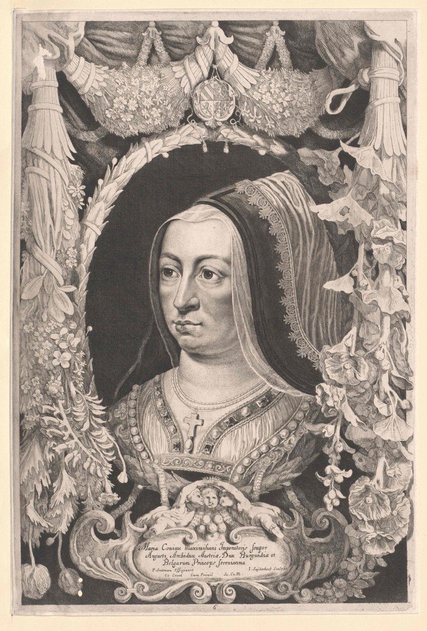 Maria Burgundzka (druk) autorstwa Artist Unknown