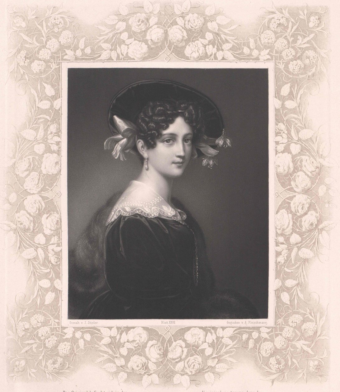 Maximiliane Borzaga (druk) autorstwa Artist Unknown