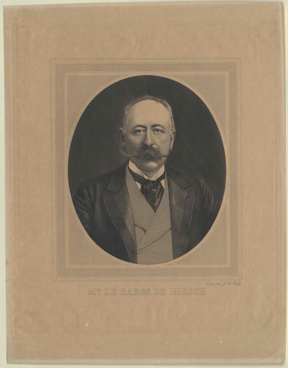 Moritz Baron Hirsch o Gereuth (druk) autorstwa Artist Unknown
