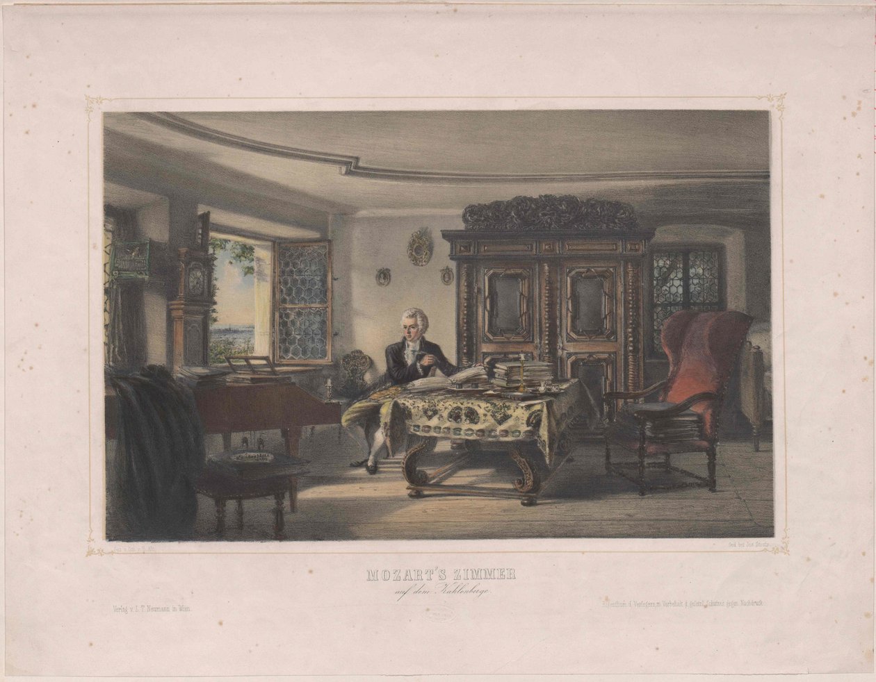 Mozart przy komponowaniu autorstwa Artist Unknown