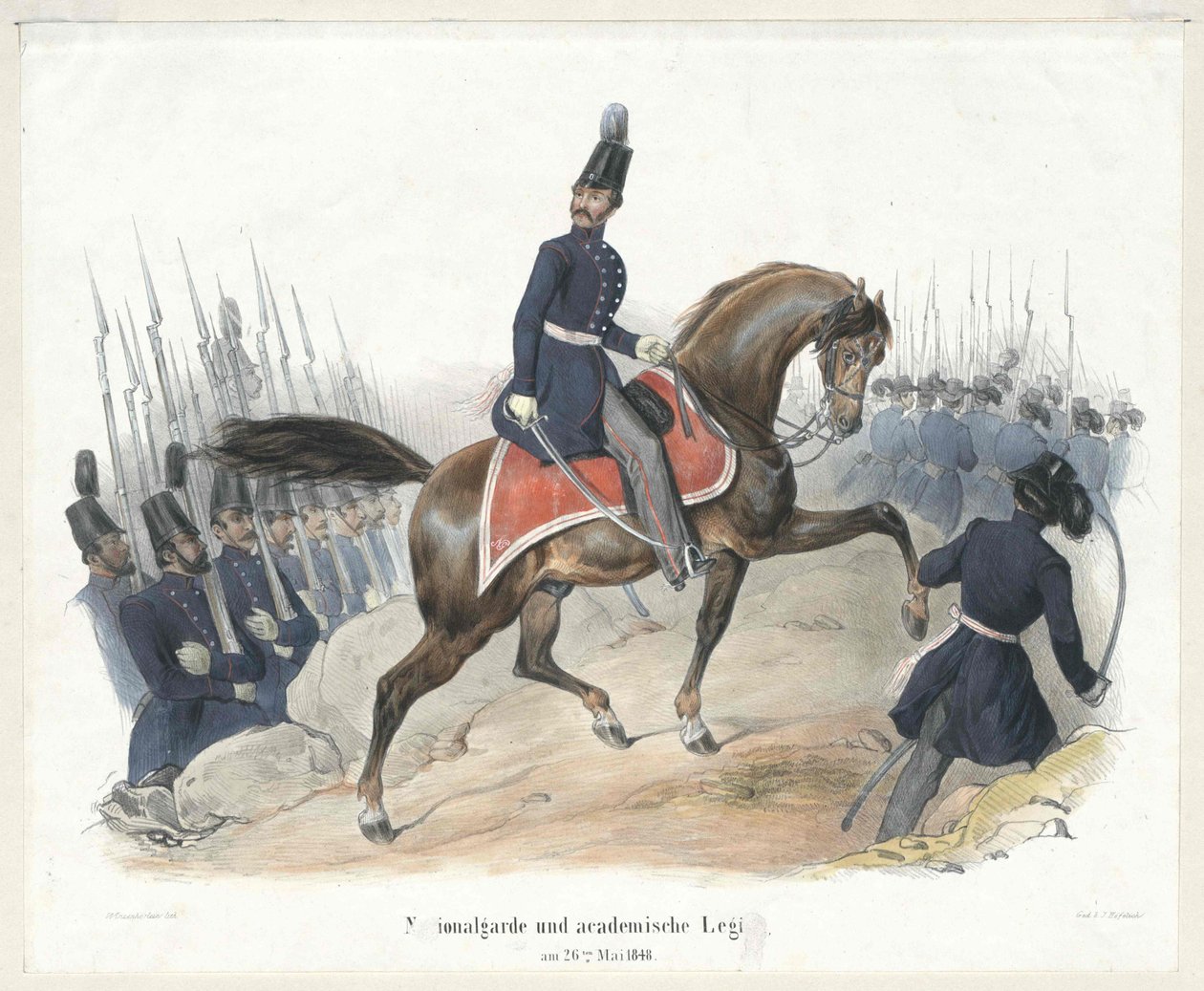 Gwardia Narodowa i legion kolegialny 26 maja 1848 r. autorstwa Artist Unknown
