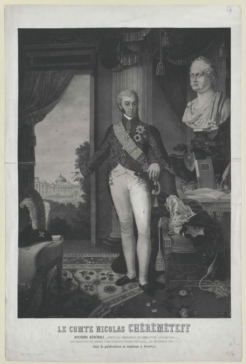 Nikołaj Petrowicz hrabia Szeremietiew autorstwa Artist Unknown