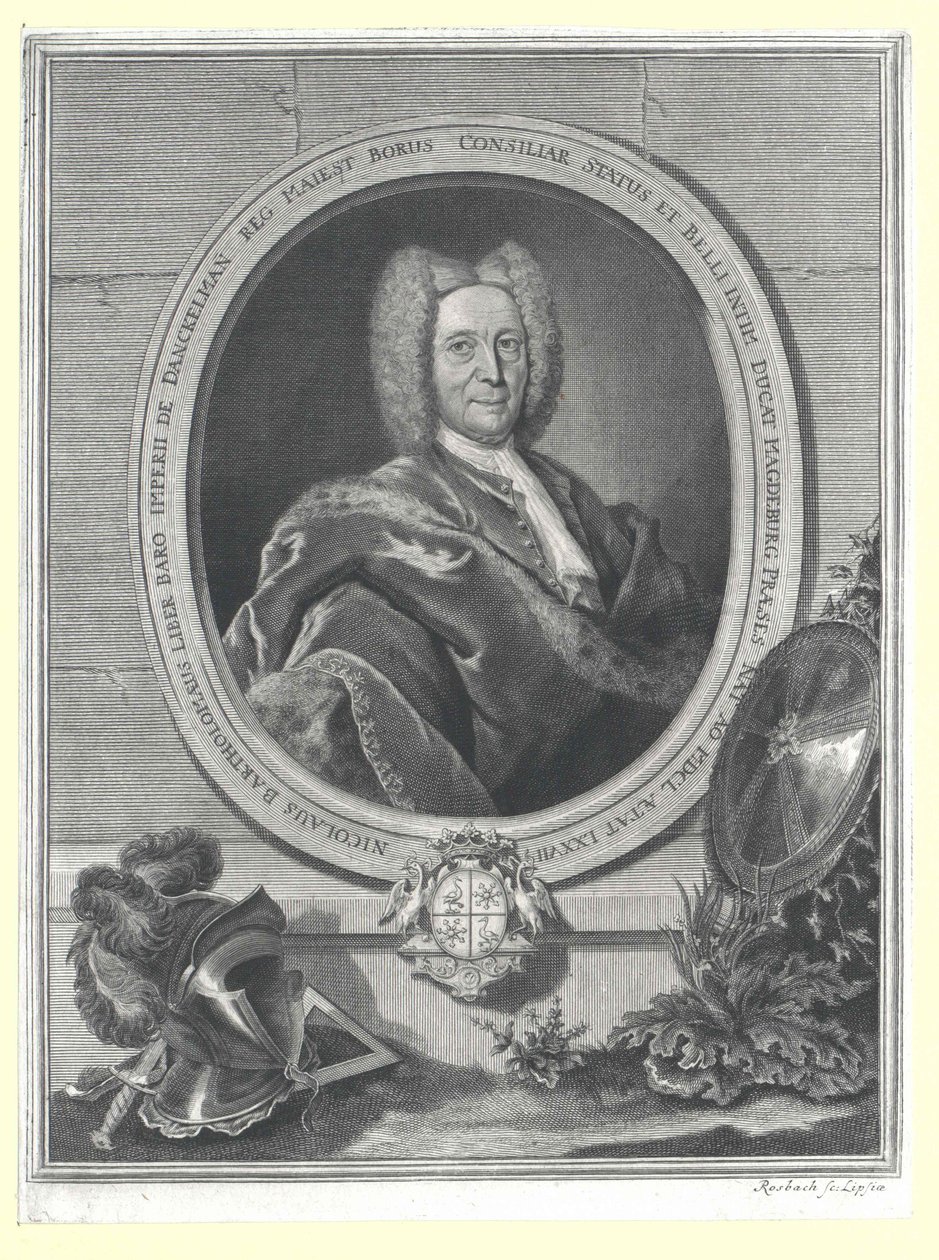 Nikolaus Bartholomew baron von Danckelmann (druk) autorstwa Artist Unknown