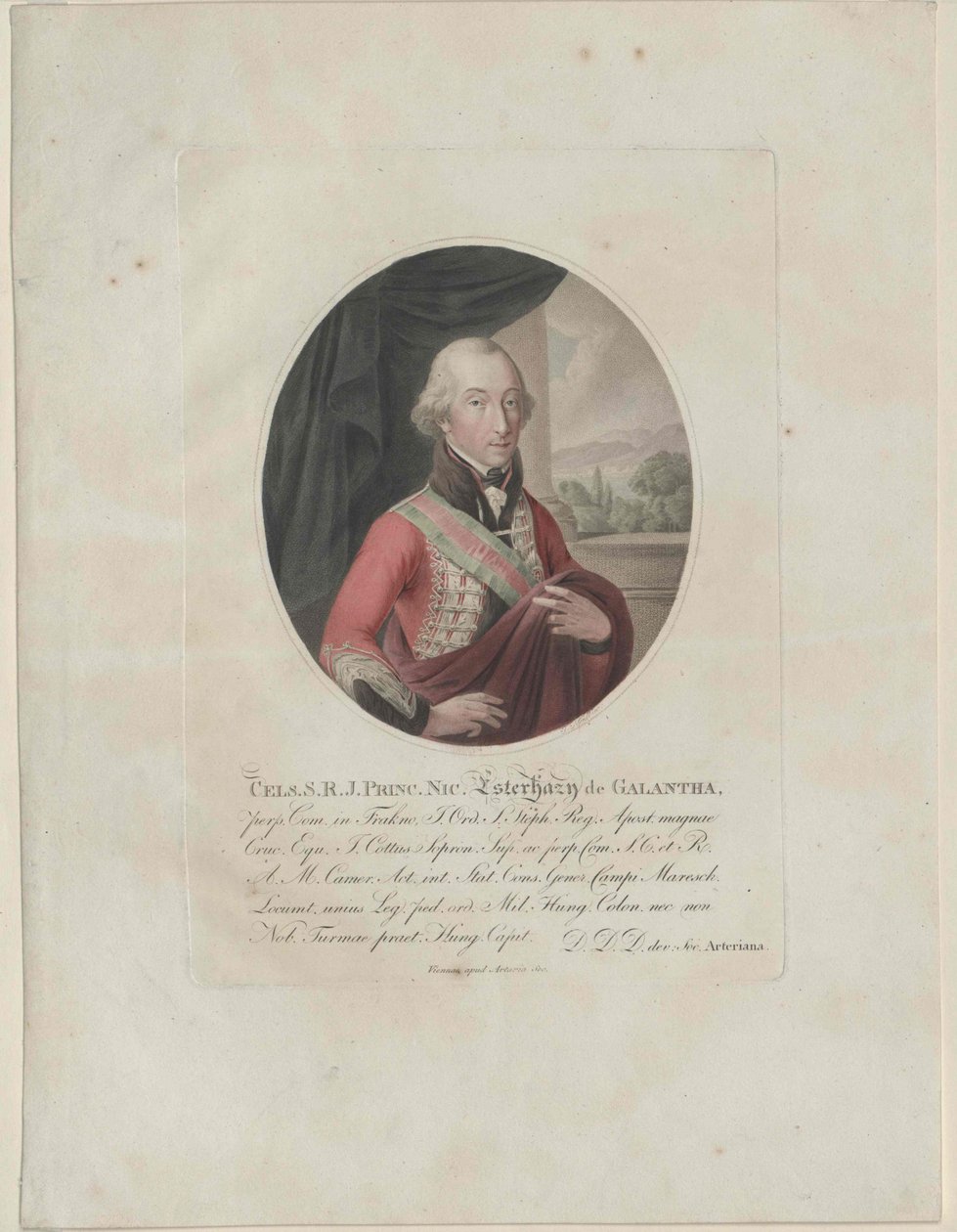 Nikolaus książę Esterhazy autorstwa Artist Unknown