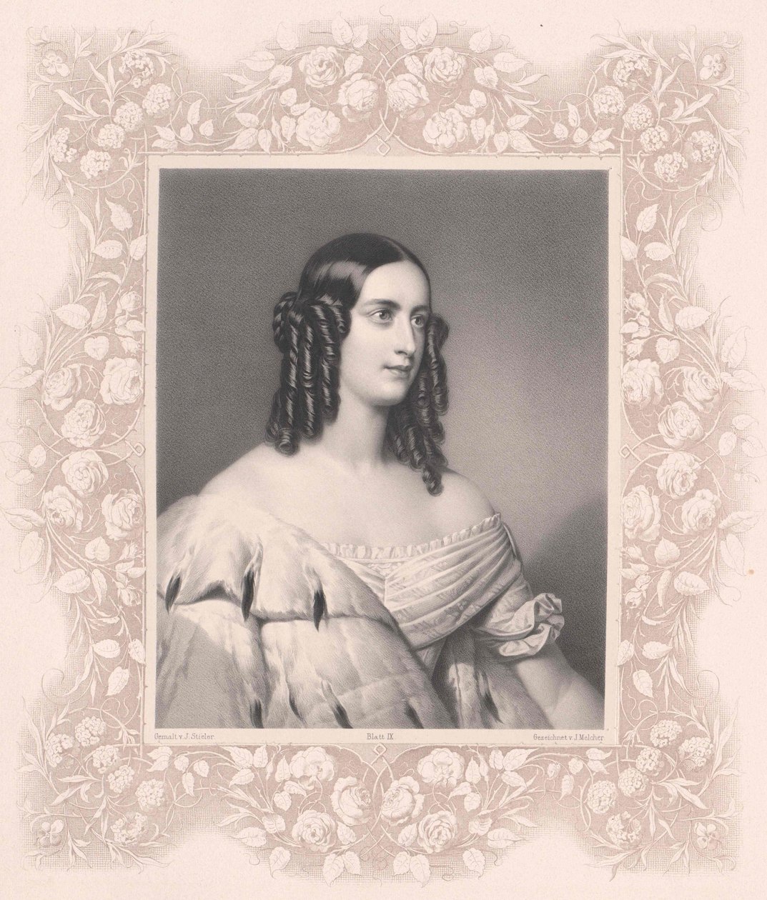 Oettingen-Oettingen i Oettingen-Wallerstein, Karolina, księżniczka (1824-1889) autorstwa Artist Unknown