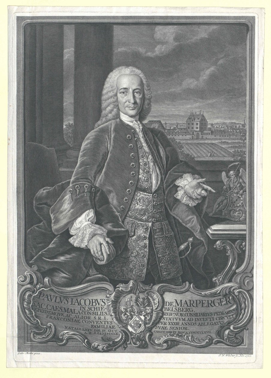 Paul Jakob von Marperger autorstwa Artist Unknown