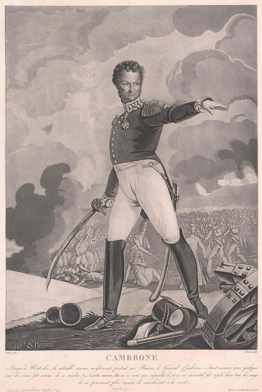 Pierre Jacques Etienne Vicomte Cambronne autorstwa Artist Unknown