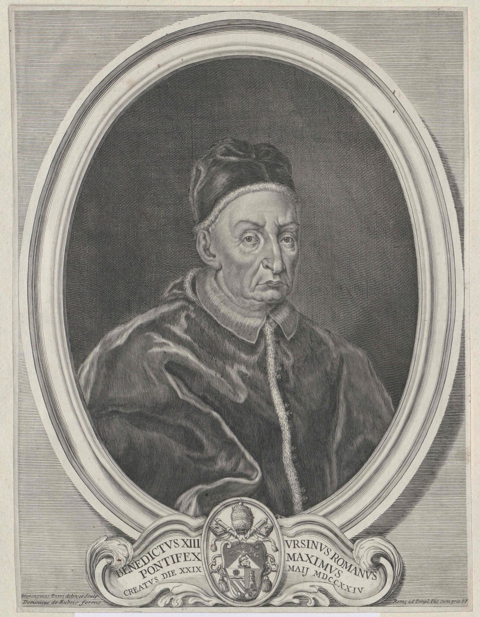 Papież Klemens XII (druk) autorstwa Artist Unknown