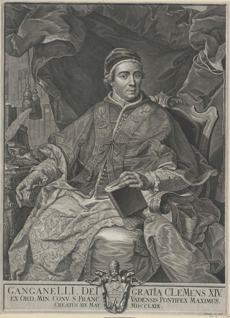 Papież Klemens XIV autorstwa Artist Unknown