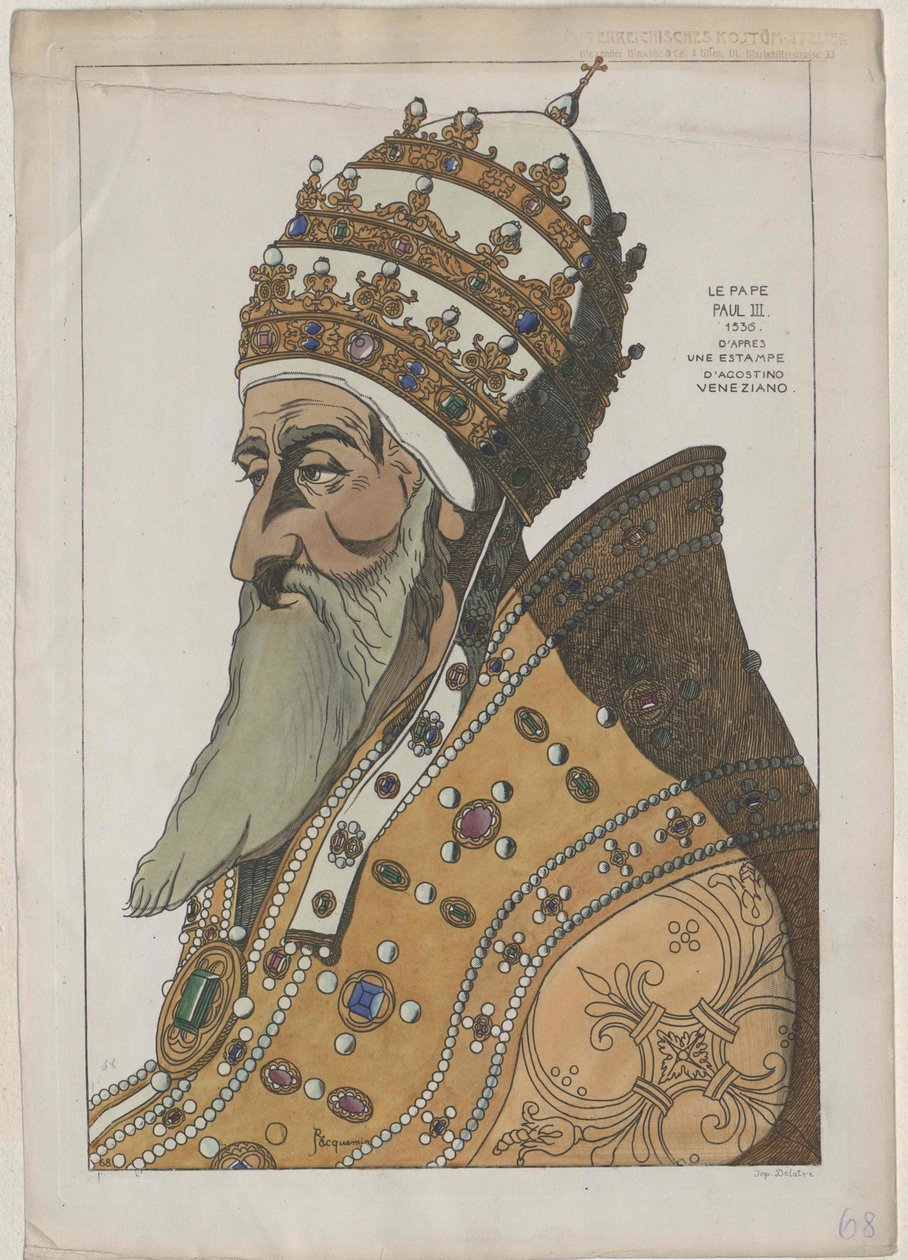Papież Paweł III autorstwa Artist Unknown