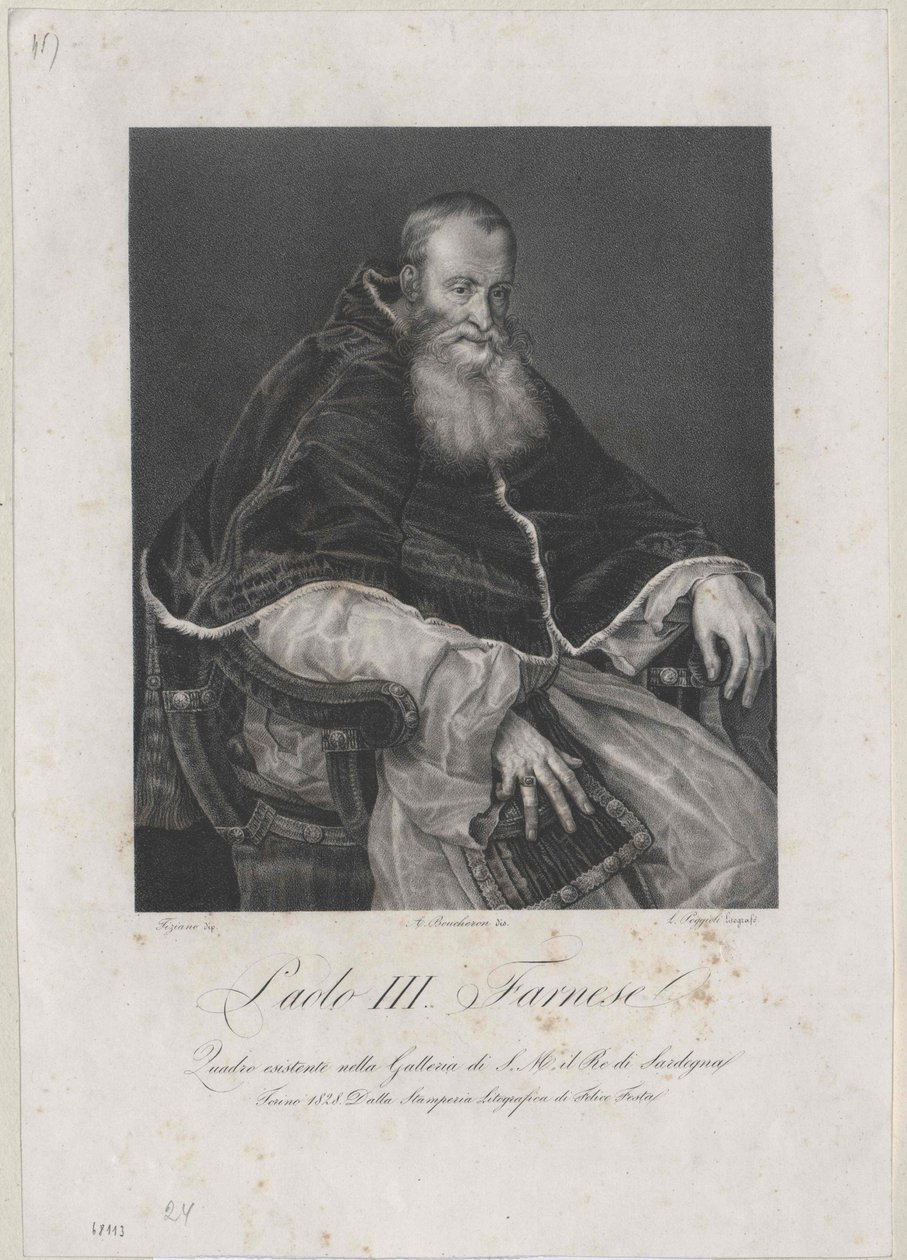 Papież Paweł III autorstwa Artist Unknown