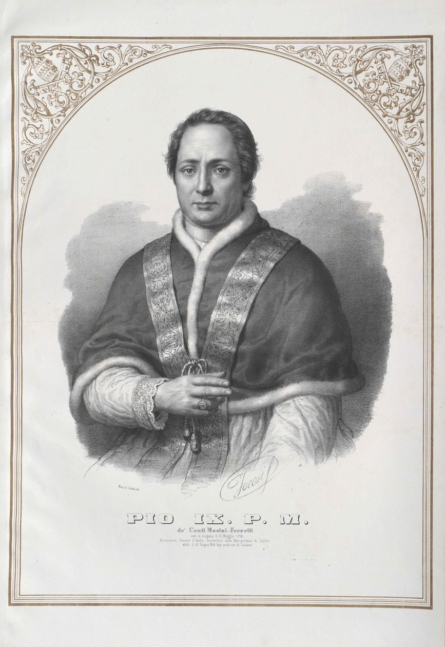 Papież Pius IX autorstwa Artist Unknown