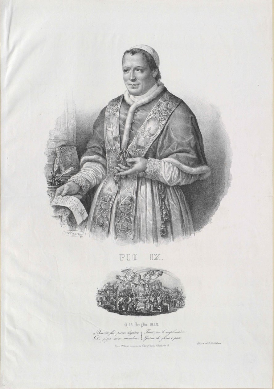 Papież Pius IX autorstwa Artist Unknown