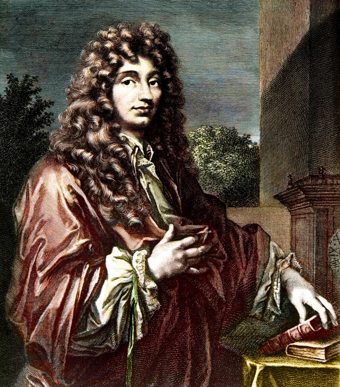 Portret CHRISTIANA HUYGENSA (1629-1695) - holenderskiego matematyka, fizyka i astronoma - Kolorowa rycina - Portret Christiaana Huygensa - holenderskiego fizyka i matematyka (1629-1695). autorstwa Artist Unknown
