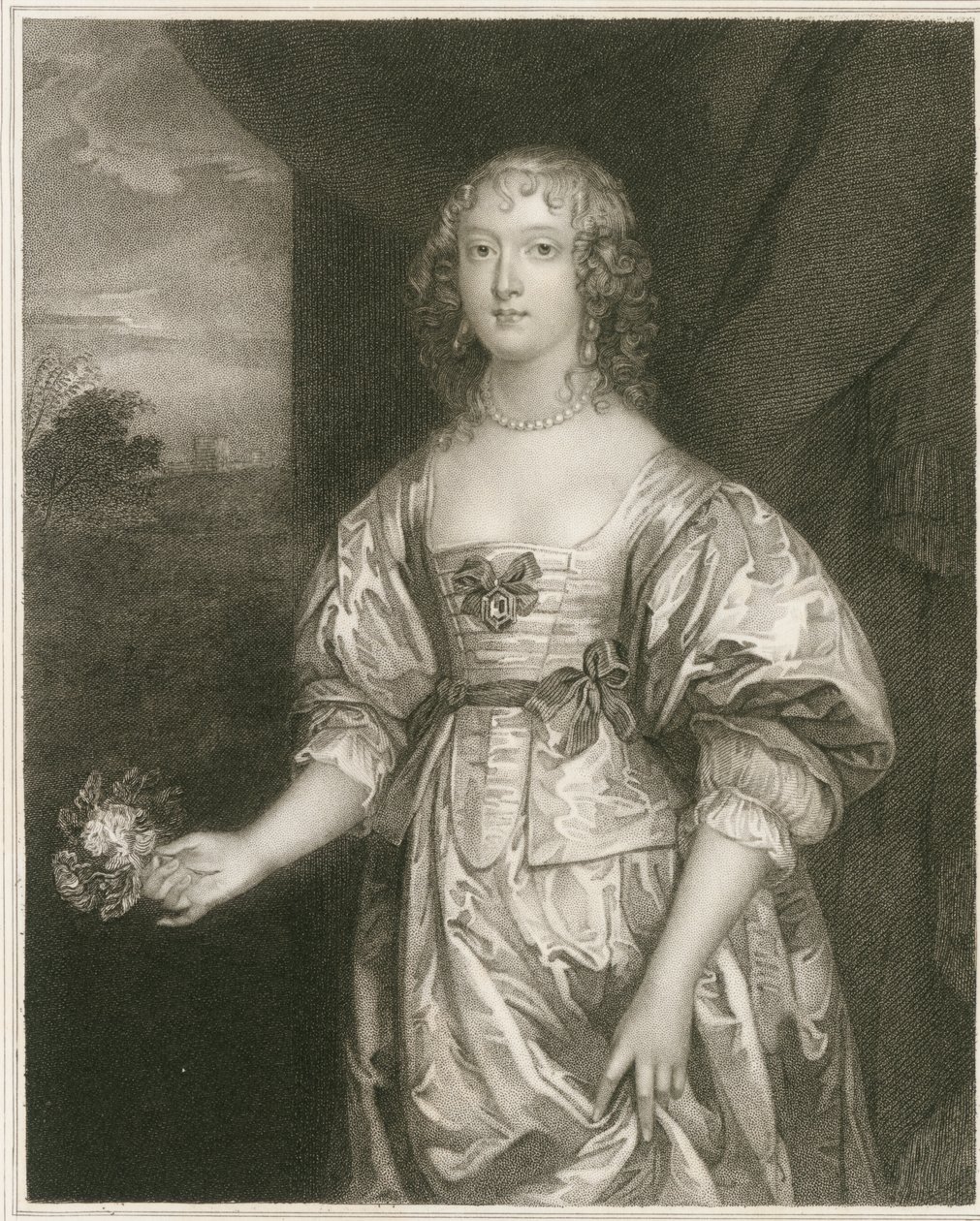 Portret Elizabeth Cecil (rycina) autorstwa Artist Unknown
