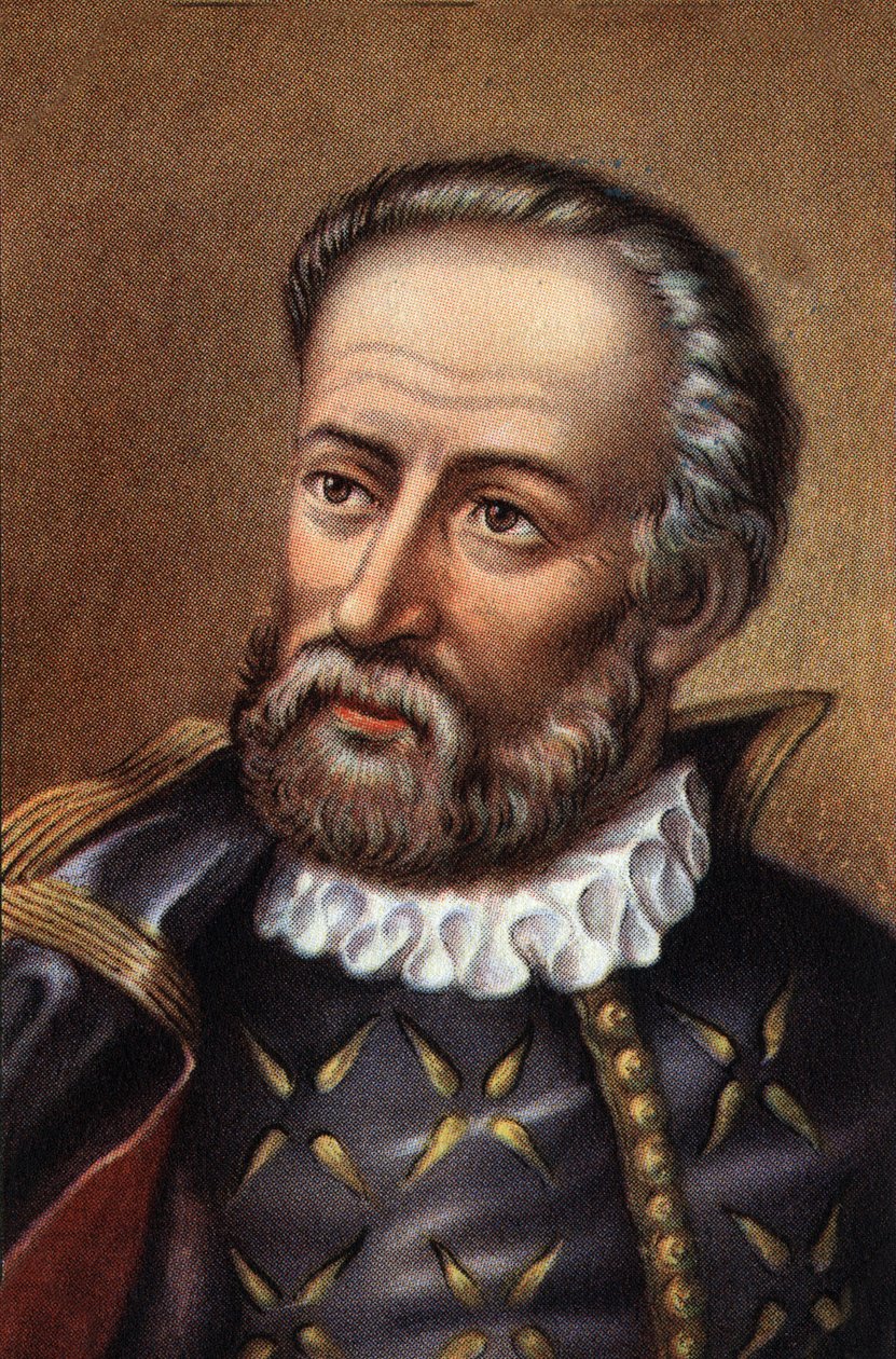Portret portugalskiego nawigatora Fernanda de Magellana (chromo) autorstwa Artist Unknown