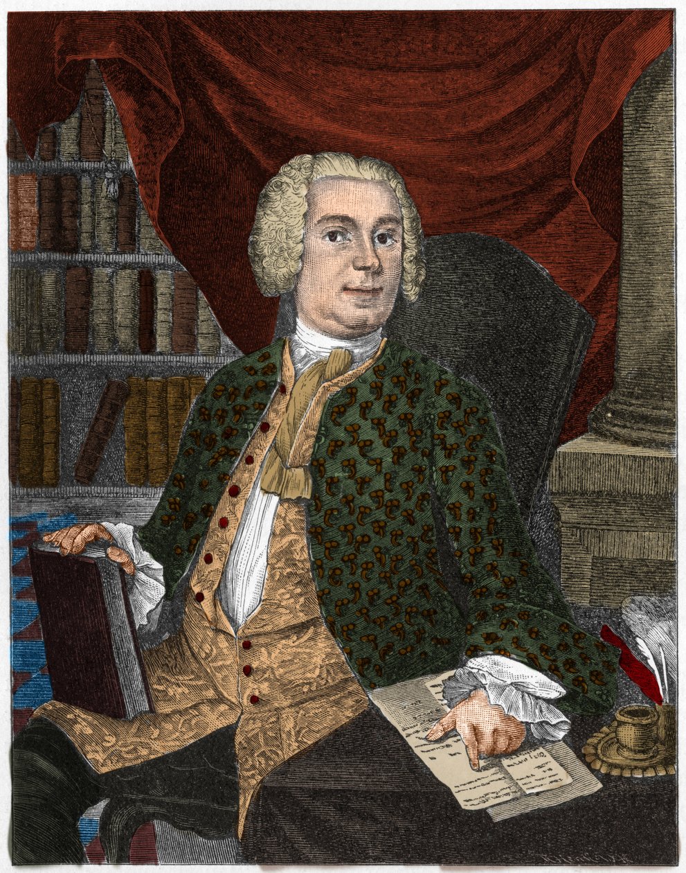 Portret Johanna Christopha Gottscheda, krytyka, gramatyka i niemieckiego literata. autorstwa Artist Unknown