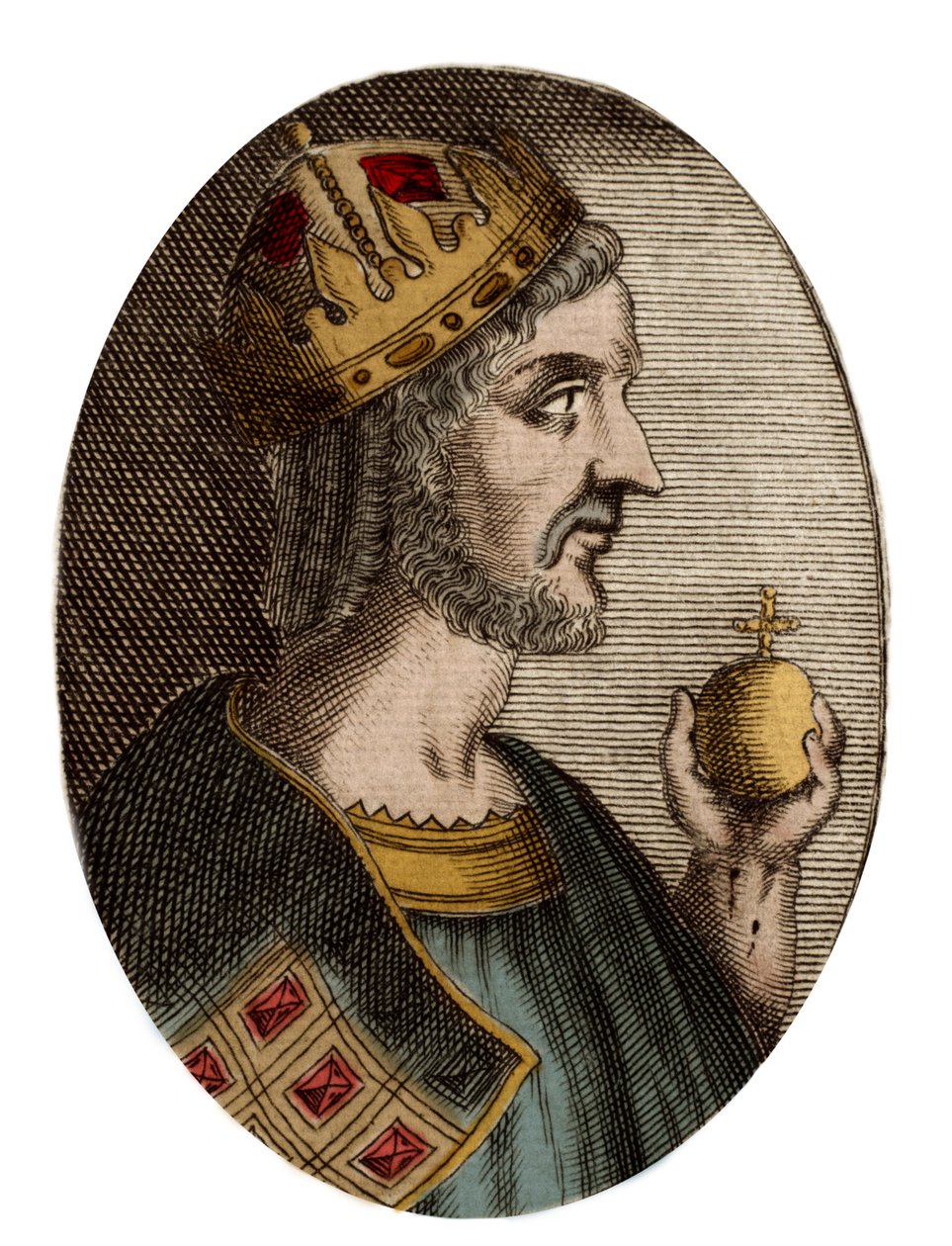 Portret Justyniana I - Portret Justyniana I (Wielkiego) (Flavius Petrus Sabbatius Justinianus) (482-565), cesarza wschodniorzymskiego autorstwa Artist Unknown