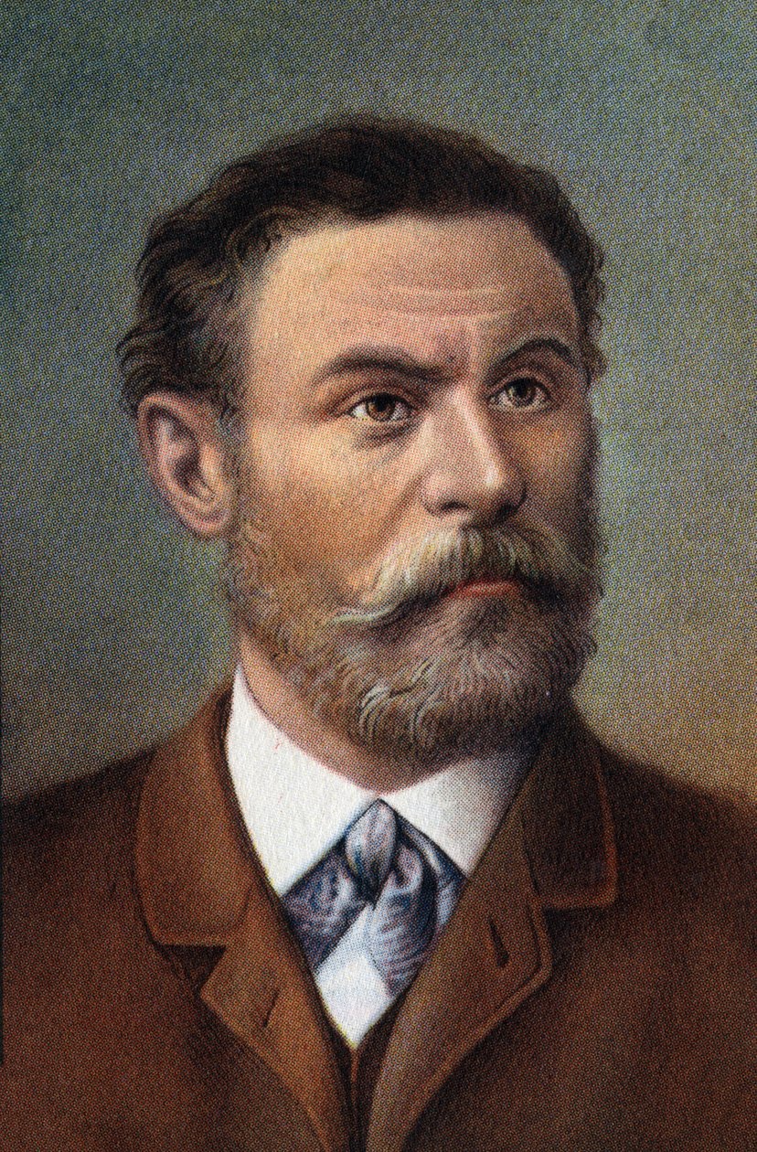 Portret Otto Lilienthala, niemieckiego inżyniera (chromo) autorstwa Artist Unknown