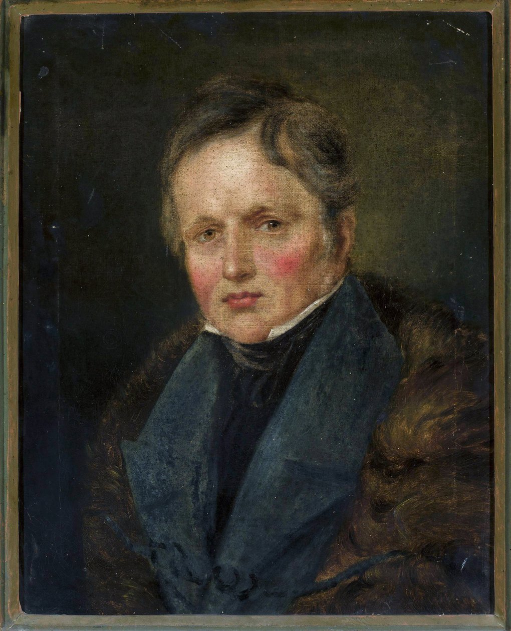 Portret poety Iwana Andrieja Jewtuszenki Kryłowa (1769-1844) (olej na płótnie) autorstwa Artist Unknown