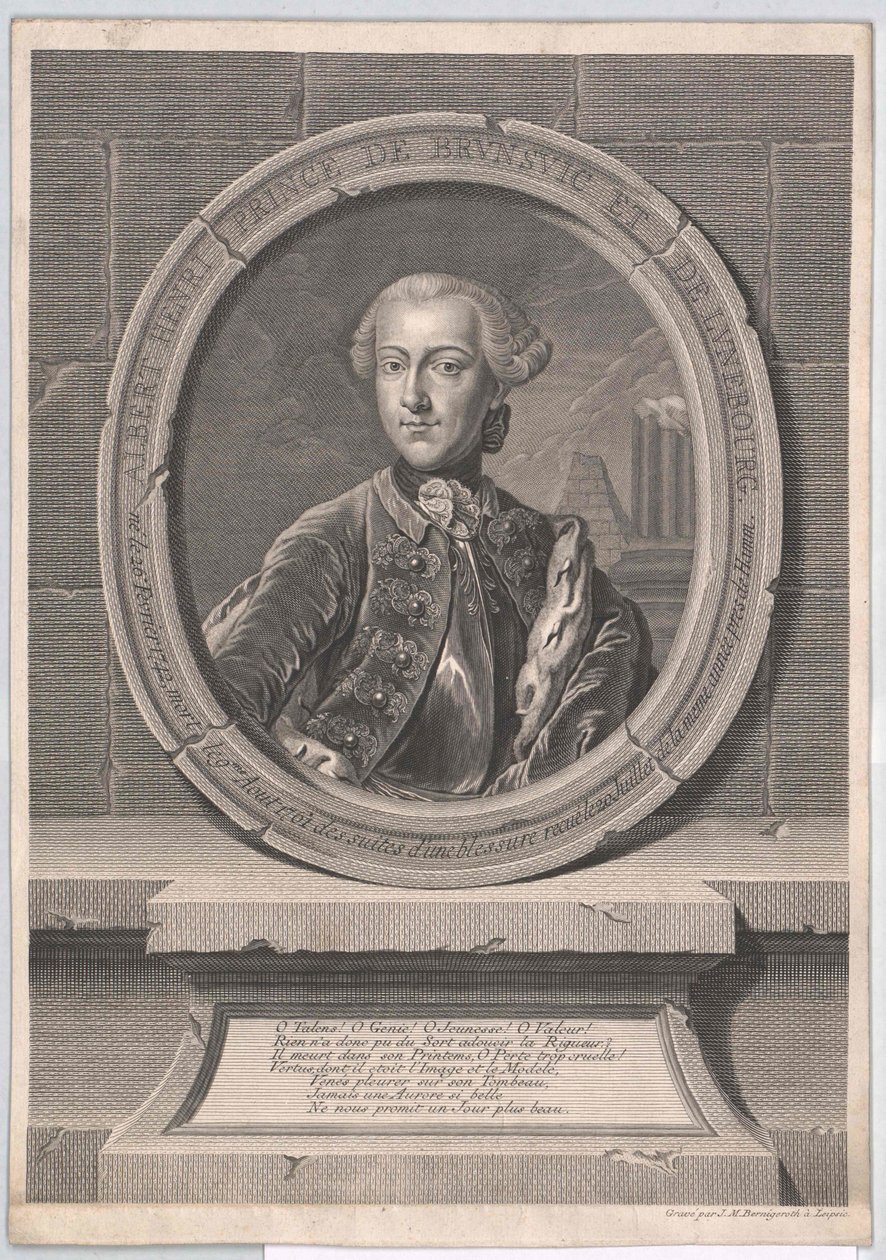Książę Brunszwiku-Wolfenbuettel Albrecht Henryk autorstwa Artist Unknown