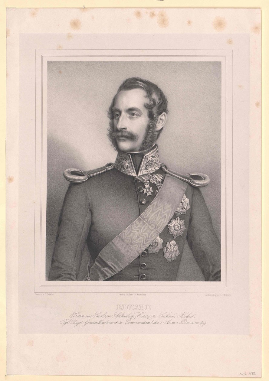 Książę Saksonii Altenburg Eduard autorstwa Artist Unknown