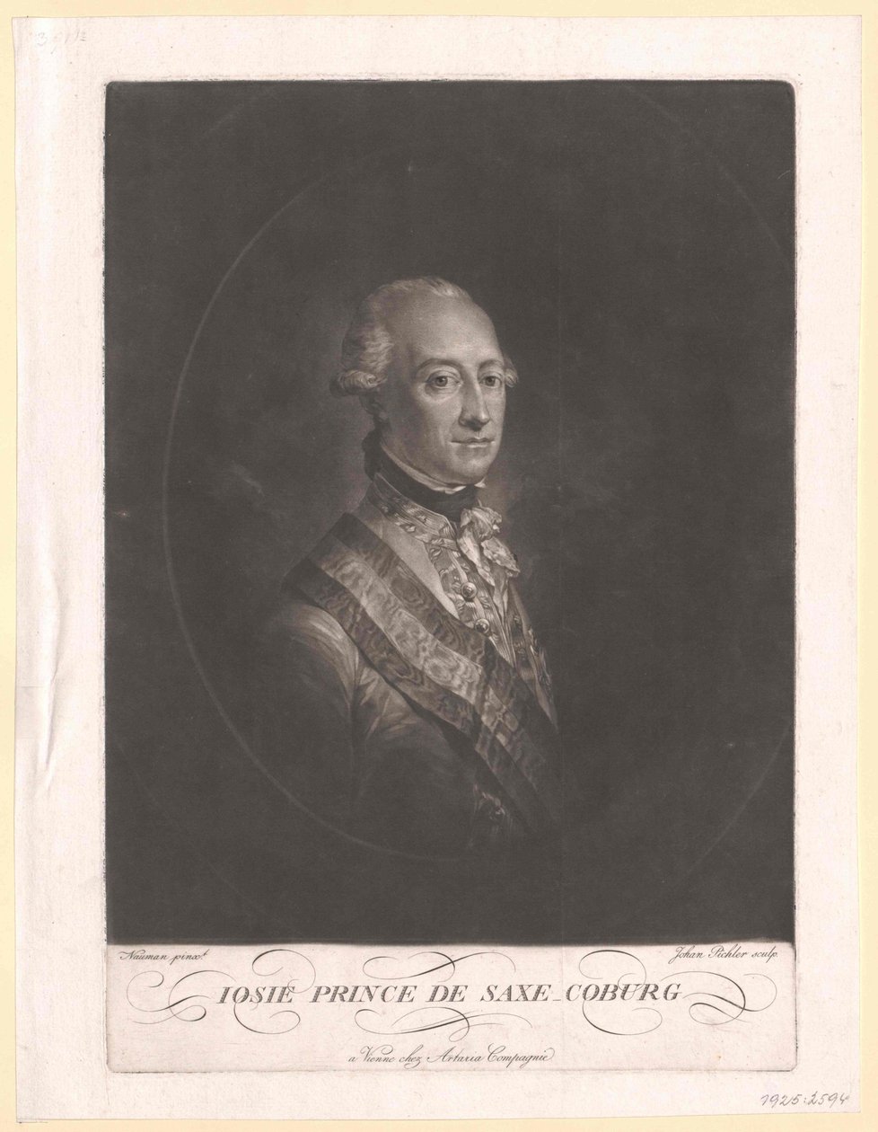 Książę Saksonii Coburg-Saalfeld Frederic Josiah autorstwa Artist Unknown