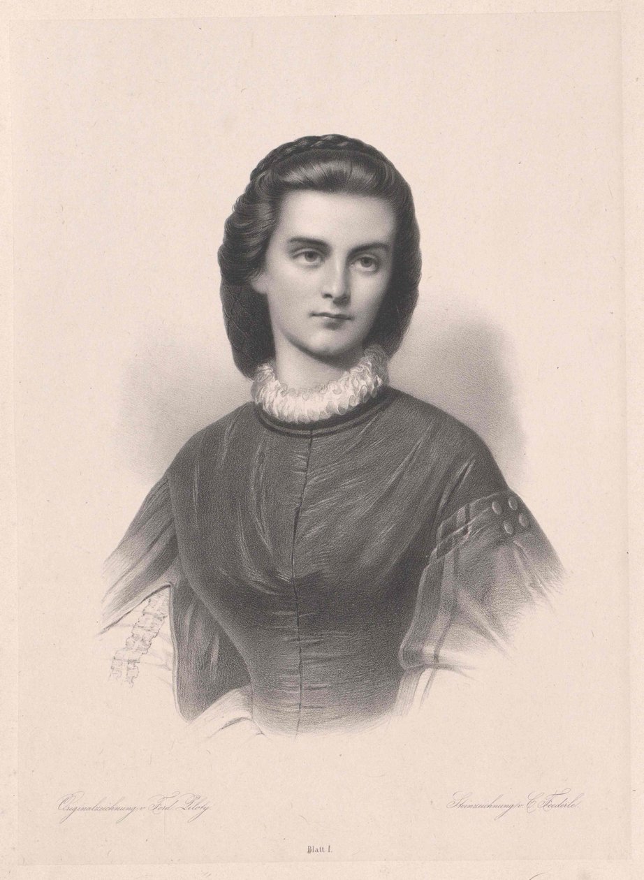 Księżniczka Bawarii-Gelnhausen Maria (druk) autorstwa Artist Unknown