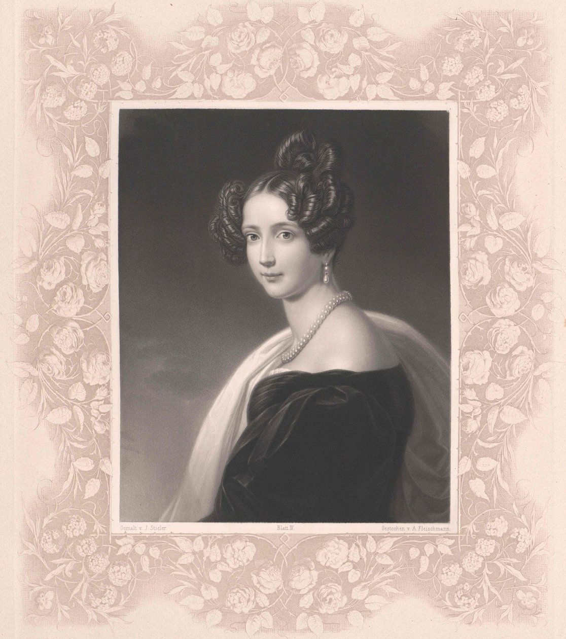 Księżniczka Bawarii Sophie (druk) autorstwa Artist Unknown