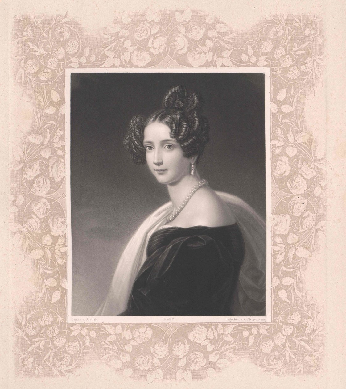Księżniczka Bawarii Sophie (druk) autorstwa Artist Unknown