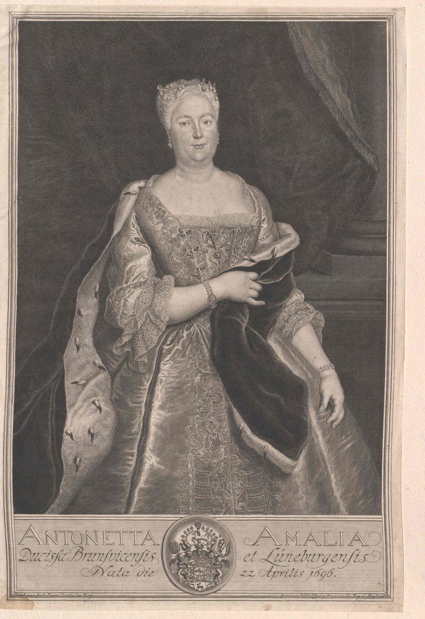 Księżniczka Brunszwiku-Wolfenbuettel Antoinette Amalie autorstwa Artist Unknown