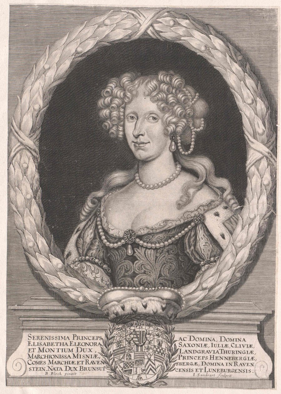 Księżniczka Brunszwiku-Wolfenbuettel Elżbieta Eleonora (druk) autorstwa Artist Unknown