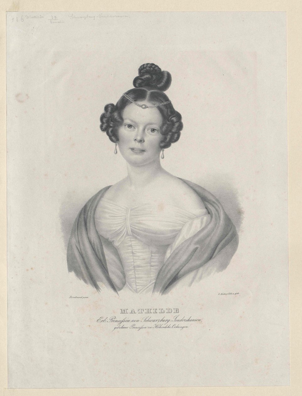 Księżniczka Hohenlohe-Oehringen Matylda autorstwa Artist Unknown