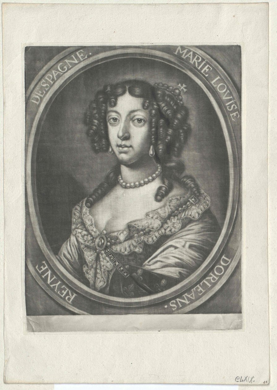Księżniczka Orleanu Mary Louise (druk) autorstwa Artist Unknown
