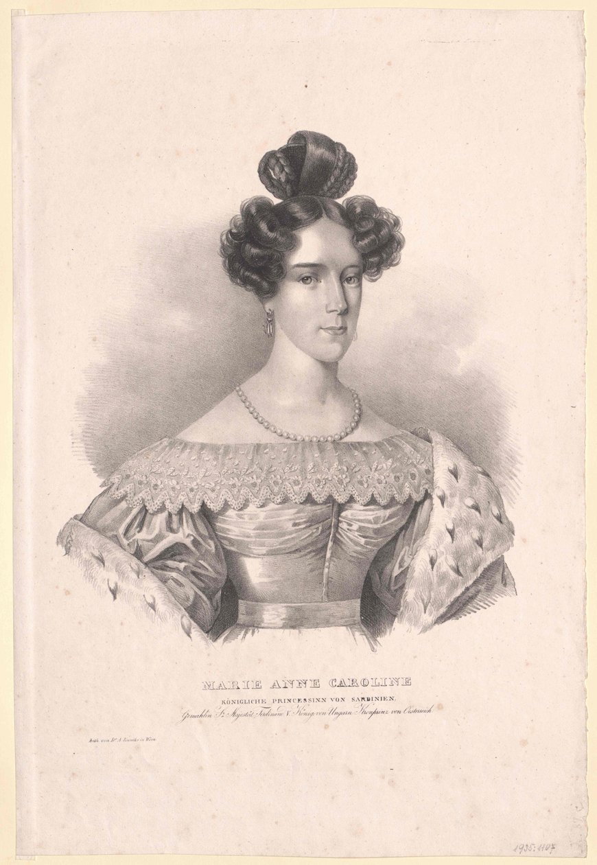 Księżniczka Sabaudii-Sardynii Maria Anna autorstwa Artist Unknown