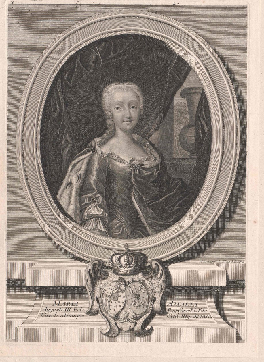 Księżniczka Saksonii Marie Amalie autorstwa Artist Unknown