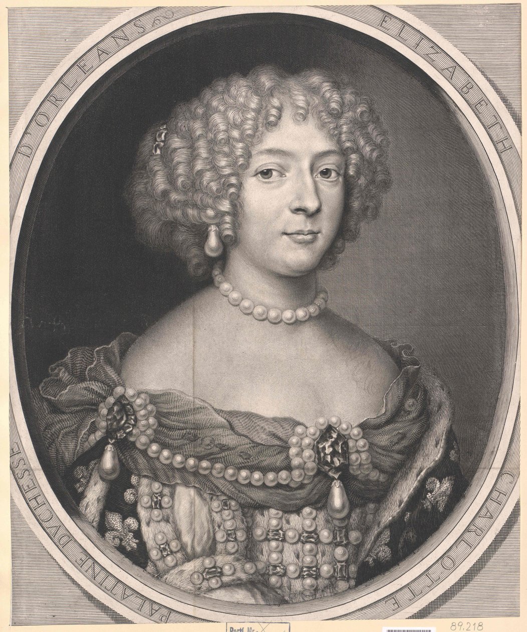 Księżniczka pałacowa Elżbieta Charlotta (druk) autorstwa Artist Unknown